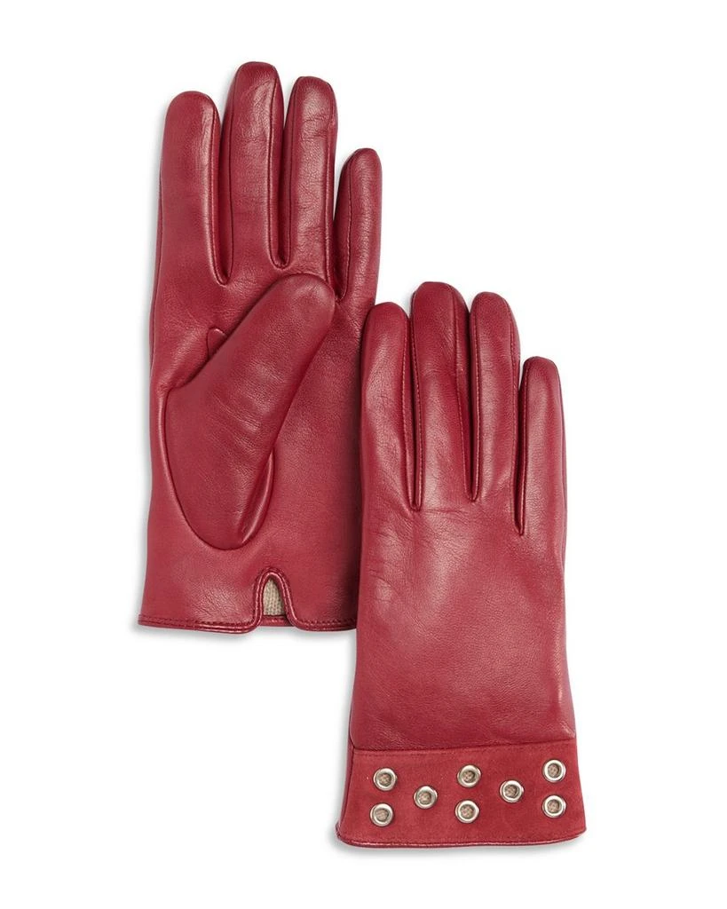 商品Bloomingdale's|Grommet Cashmere Lined Leather Gloves - Exclusive,价格¥881,第1张图片详细描述