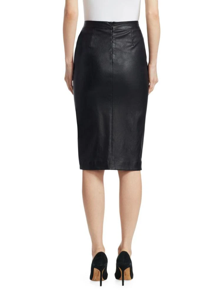 商品Theory|Theory - Leather Zip-Up Pencil Skirt,价格¥2036,第2张图片详细描述