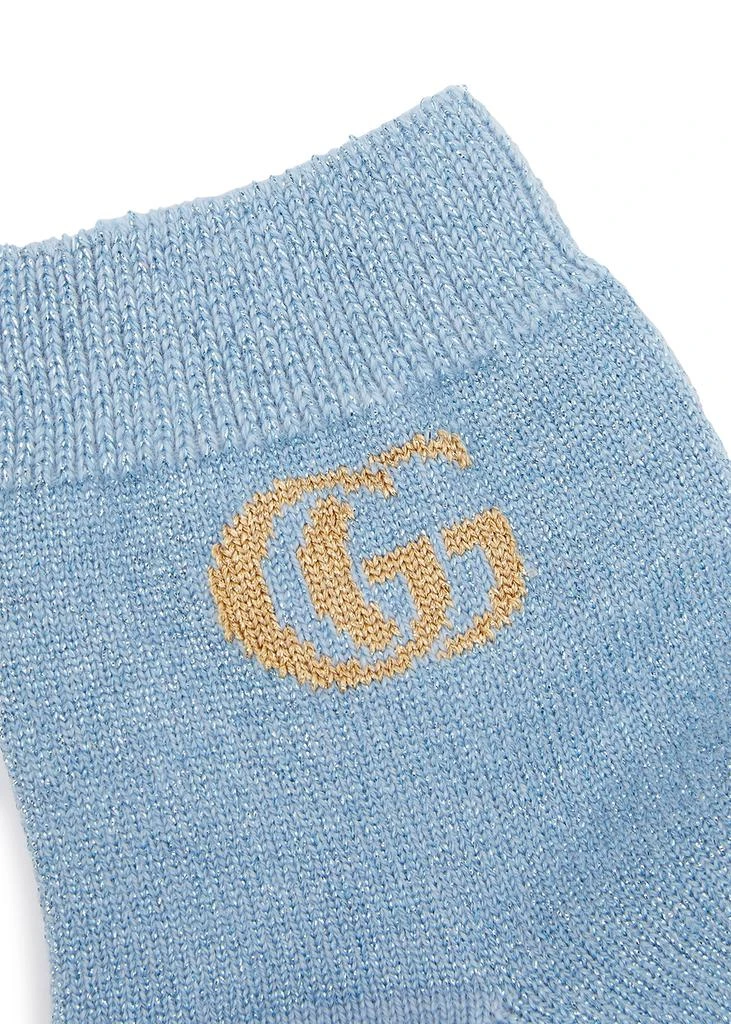 商品Gucci|Blue metallic cashmere-blend socks,价格¥1328,第2张图片详细描述