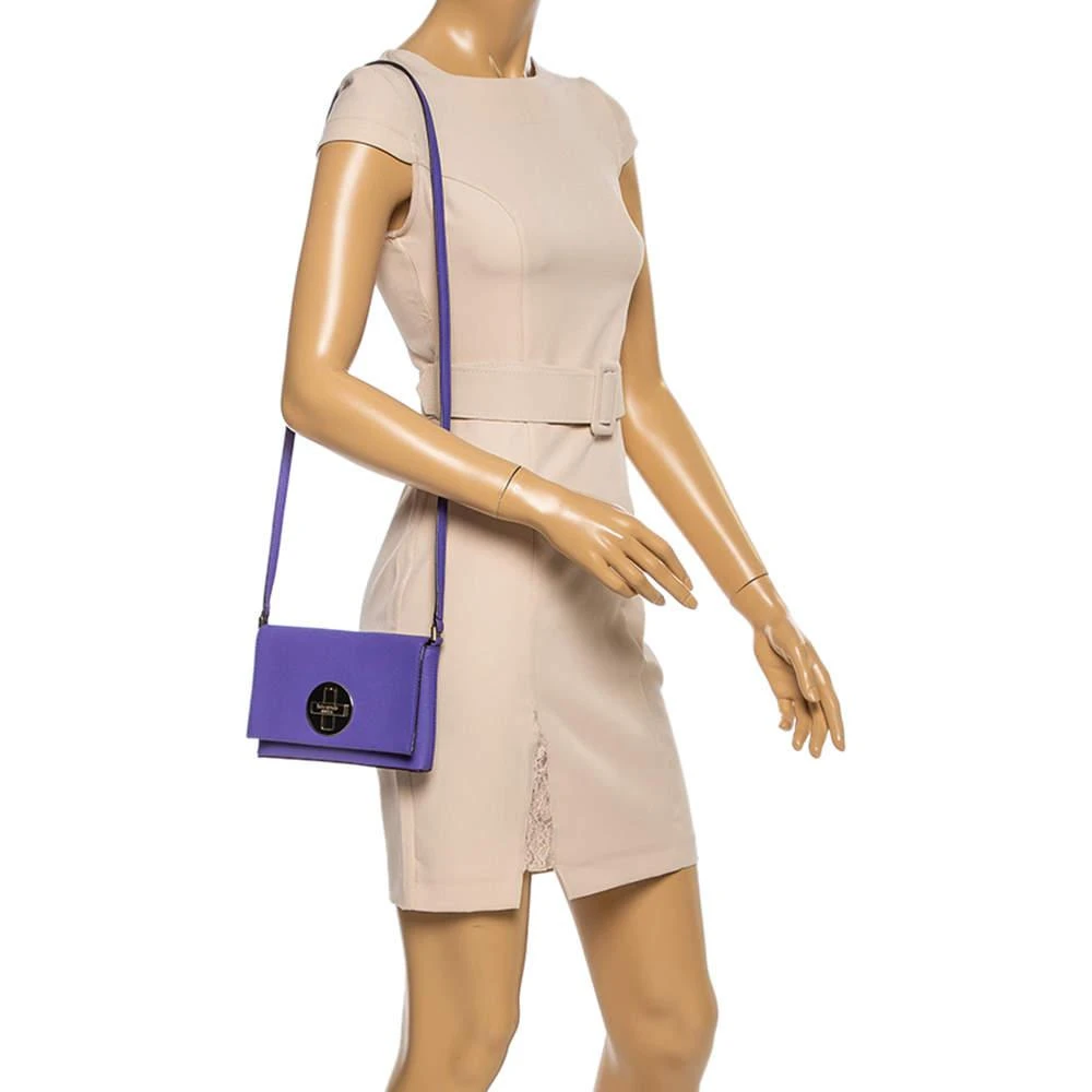 商品[二手商品] Kate Spade|Kate Spade Purple Leather Astor Court Flap Crossbody Bag,价格¥991,第2张图片详细描述