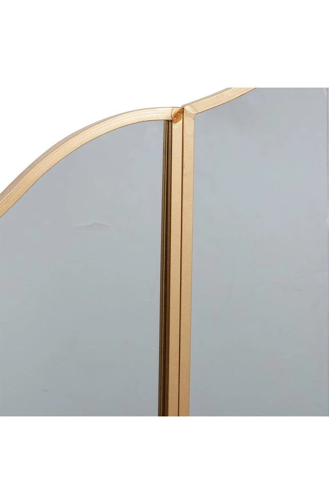 商品WILLOW ROW|Goldtone Metal Arched Wall Mirror with Folding Sides,价格¥923,第4张图片详细描述