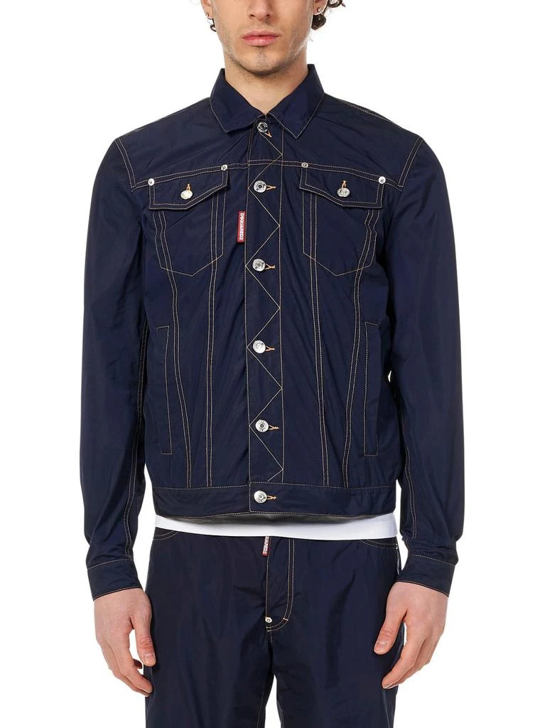 商品DSQUARED2|Dsquared2 Logo Patch Button Fastening Jacket,价格¥2545,第2张图片详细描述