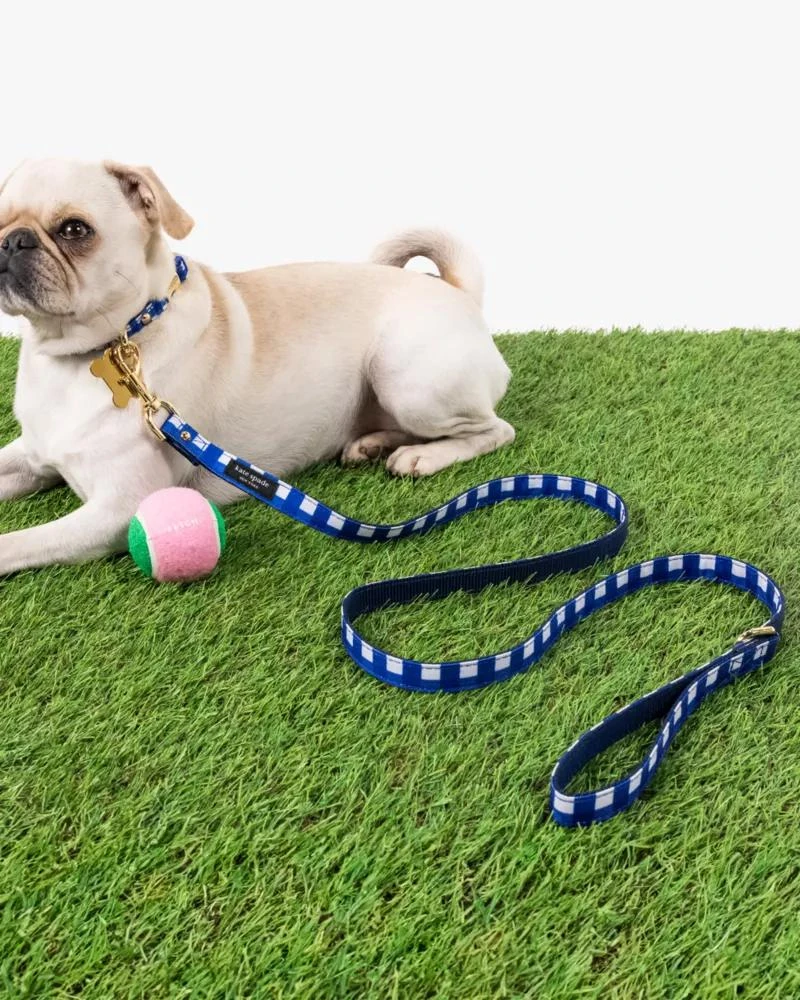 商品Kate Spade|Navy Gingham Leash M/L,价格¥243,第2张图片详细描述