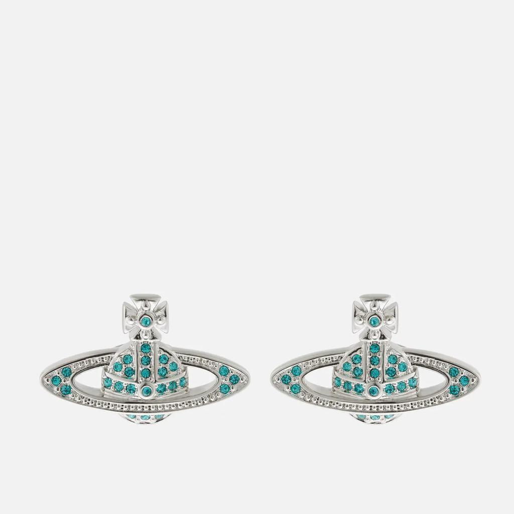商品Vivienne Westwood|Vivienne Westwood Women's Minnie Bas Relief Earrings - Platinum / Blue Zircon,价格¥773,第1张图片