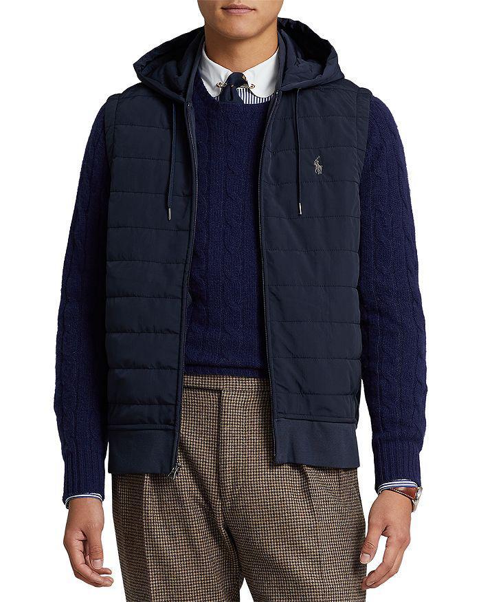 商品Ralph Lauren|Hooded Mixed Media Vest,价格¥1408,第3张图片详细描述