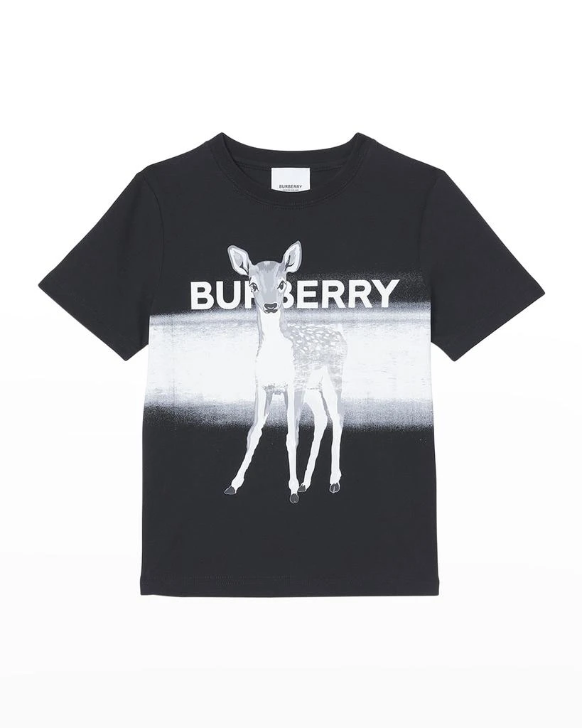 商品Burberry|Boy's Negative Deer Logo T-Shirt, Size 3-14,价格¥683,第1张图片