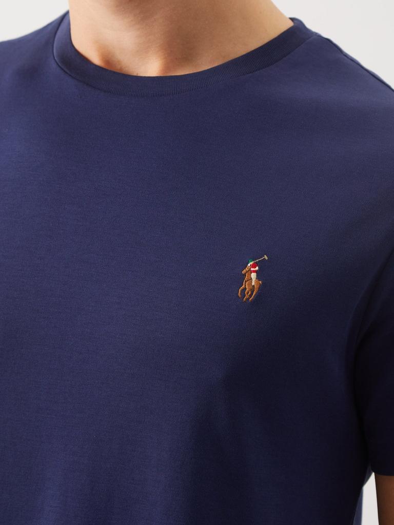 Polo-embroidered cotton-jersey T-shirt商品第4张图片规格展示