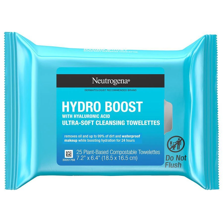 商品Neutrogena|Hydro Boost Face Cleansing Cloths & Makeup Wipes,价格¥79,第3张图片详细描述