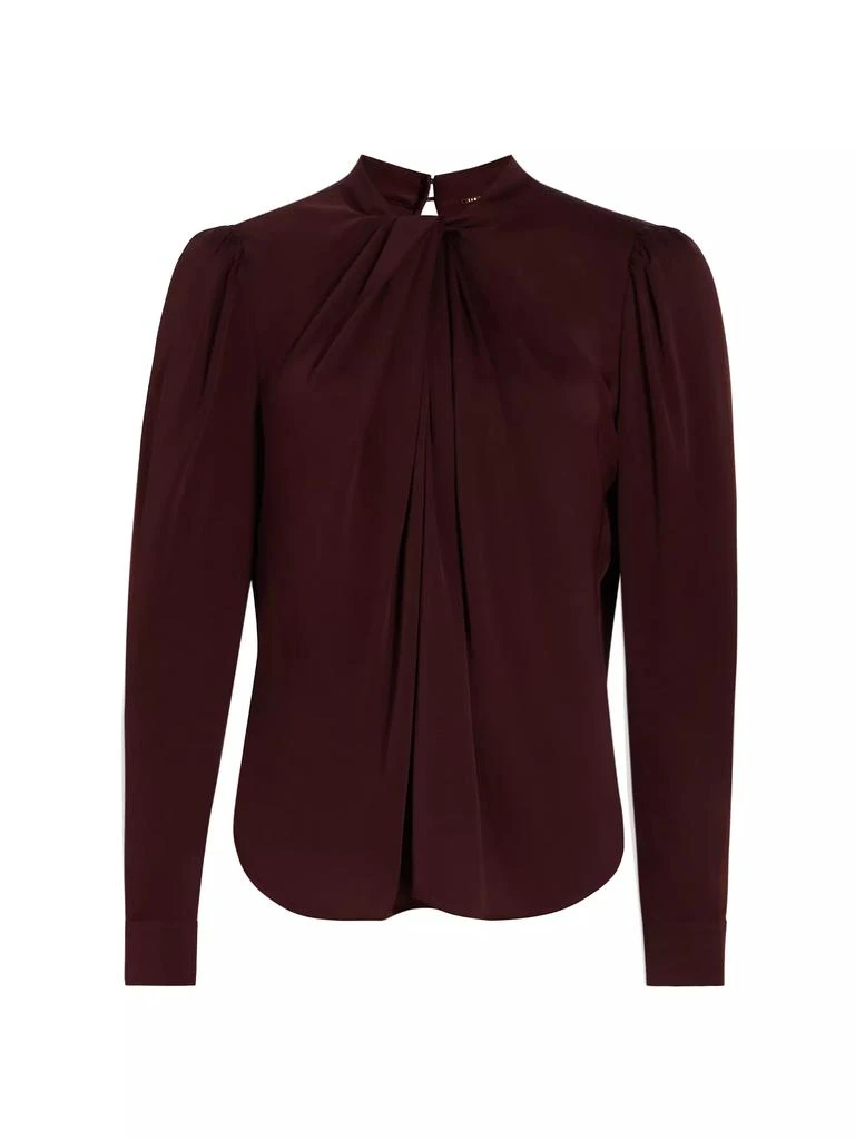 商品Tahari|The Liz Twist-Neck Silk Blouse,价格¥1147,第1张图片