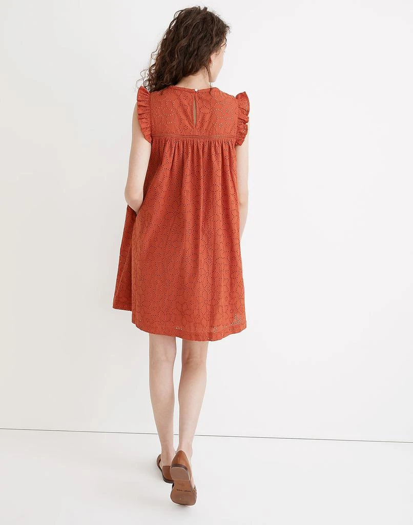 商品Madewell|Eyelet Ruffle-Sleeve Mini Dress,价格¥398,第3张图片详细描述