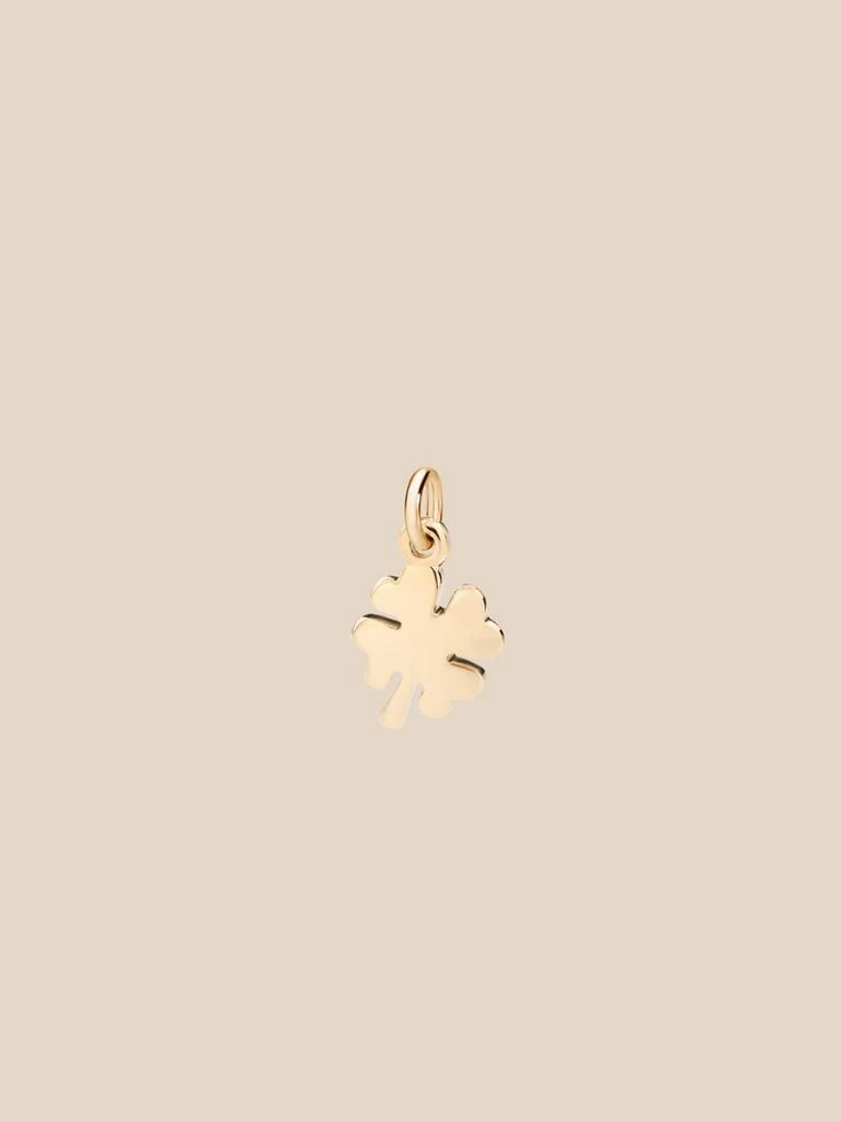 商品Dodo|Mini Dodo four-leaf clover pendant in 18 kt yellow gold,价格¥957,第1张图片