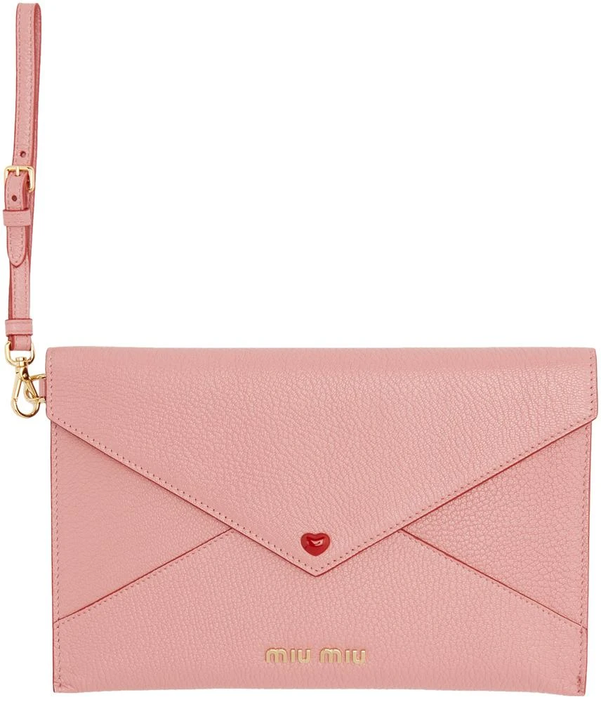 商品Miu Miu|Pink Love 爱心信封钱包,价格¥6120,第1张图片