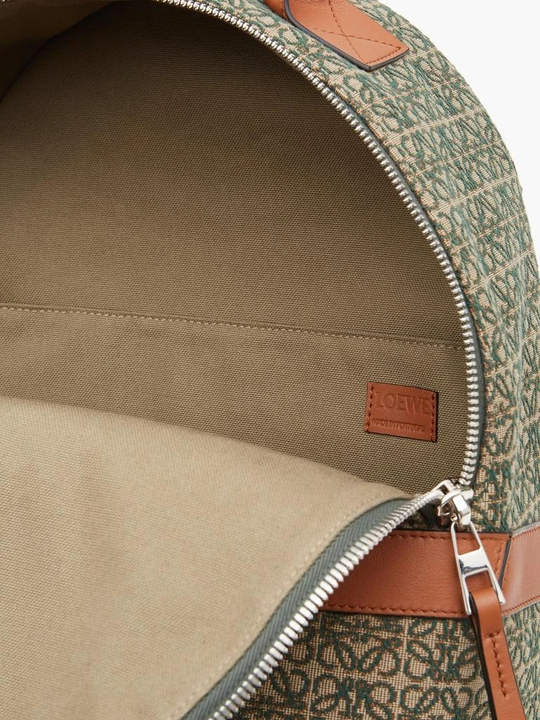 商品Loewe|Anagram-jacquard leather-trim canvas backpack,价格¥13638,第5张图片详细描述