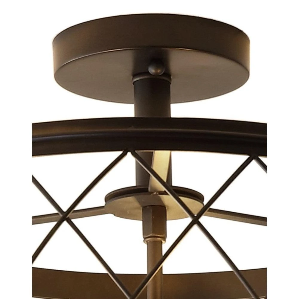 商品JONATHAN Y|Eleanor 15" 3-Light Metal LED Semi Flush Mount Ceiling Light,价格¥1471,第5张图片详细描述