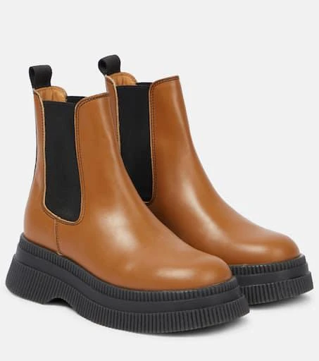 商品Ganni|Leather Chelsea boots,价格¥2532,第1张图片