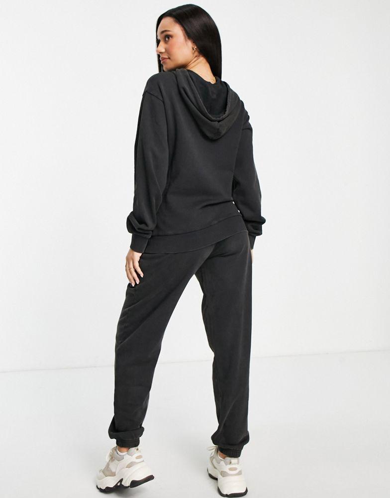 ASOS DESIGN Maternity tracksuit hoodie / under the bump jogger in washed charcoal商品第3张图片规格展示