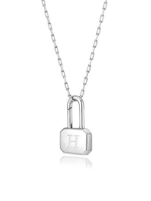 商品hyeres-lor|Name Lock Upper Case Necklace M (HL5T23502W9XXX_1),价格¥1421,第1张图片