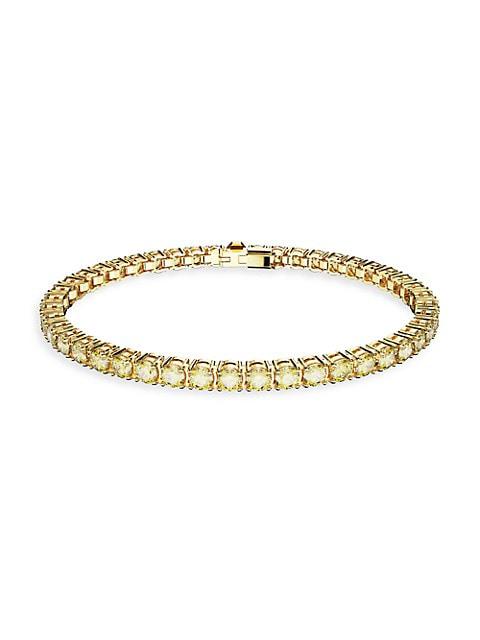 Matrix Gold-Plated & Crystal Tennis Bracelet商品第1张图片规格展示