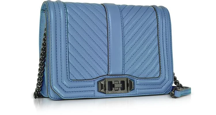 商品Rebecca Minkoff|天竺葵色雪佛龙绗缝皮革小号Love斜挎包,价格¥1127,第2张图片详细描述