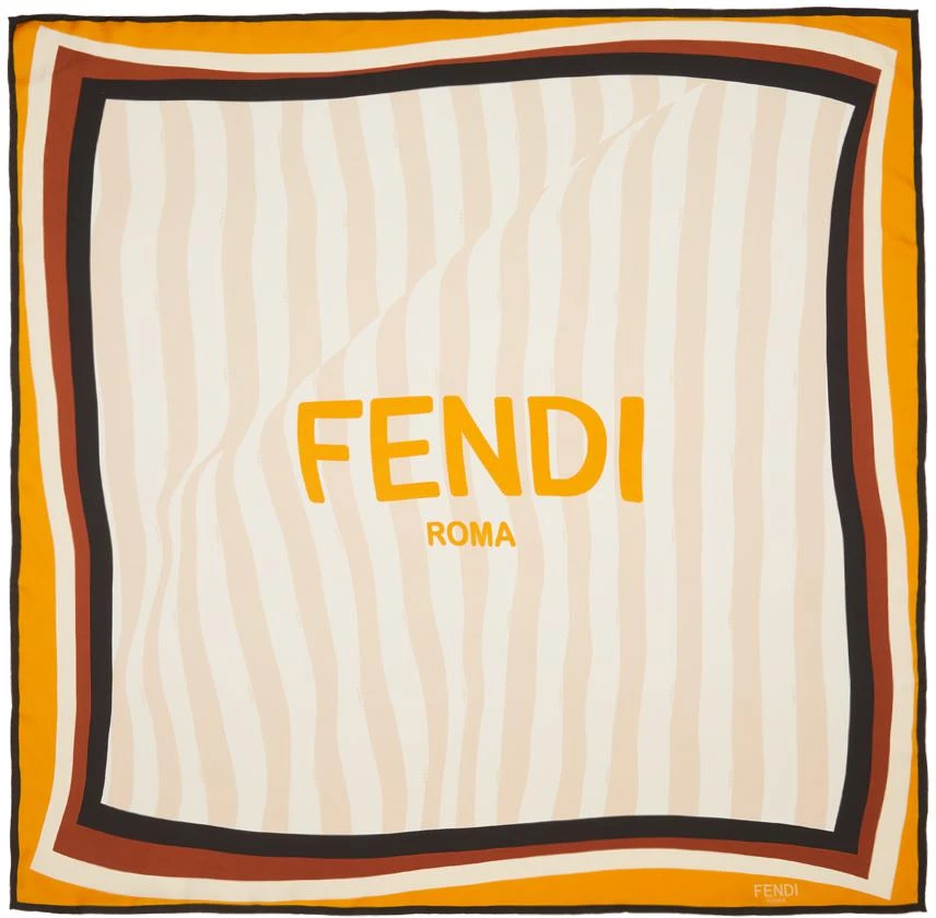 商品Fendi|Multicolor Silk Pequin Foulard Scarf,价格¥4151,第1张图片