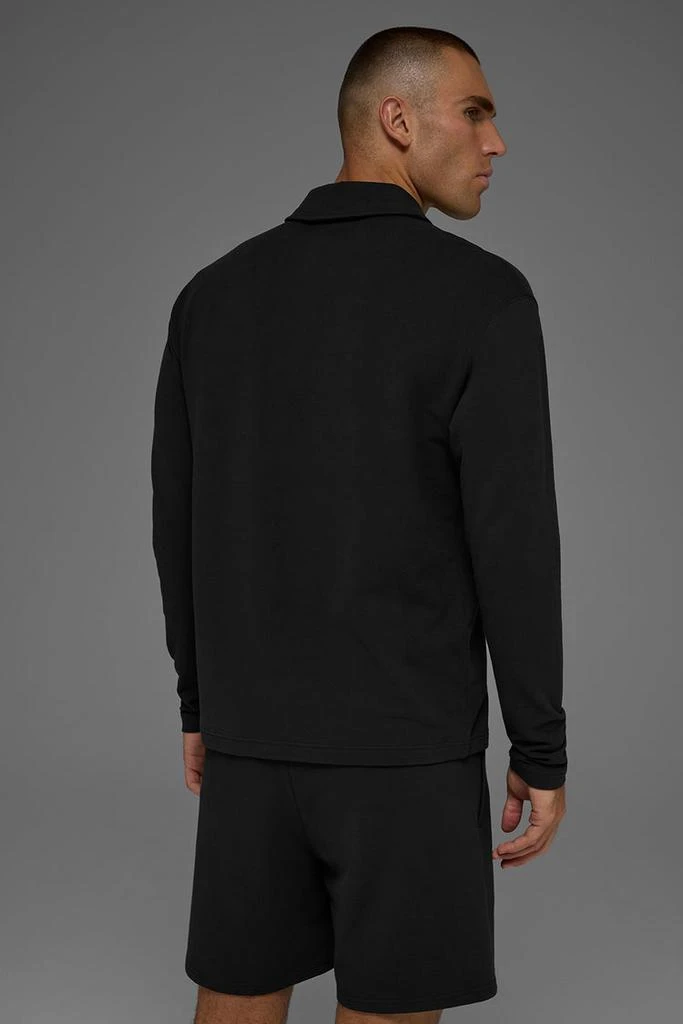商品Alo|Double Take Long Sleeve Polo - Black,价格¥821,第3张图片详细描述