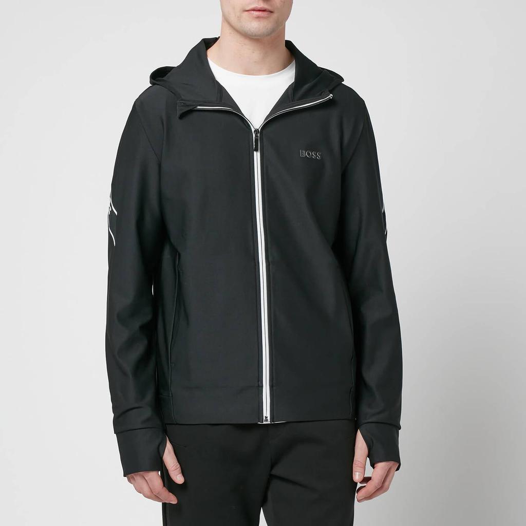 商品Hugo Boss|BOSS Green Men's Sicon Gym Zip-Through Sweatshirt - Black,价格¥885,第1张图片