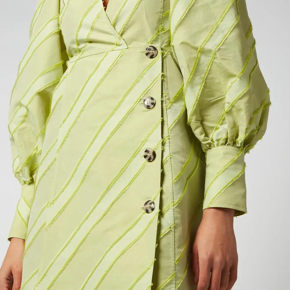 商品Ganni|Ganni Women's Stripe Taffeta Midi Dress,价格¥602,第4张图片详细描述