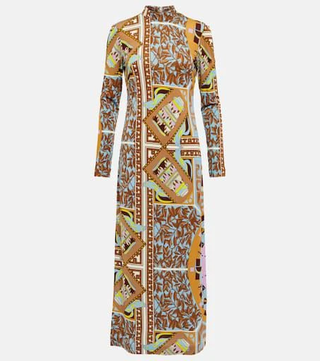 商品Tory Burch|印花半高领中长连衣裙,价格¥5036,第1张图片
