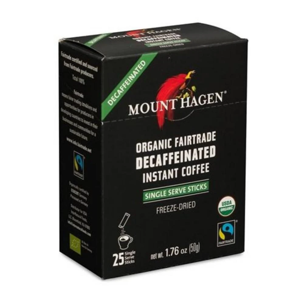 商品MountHagen|Mount Hagen Organic Decaf Instant Coffee Single Serve (Pack of 2),价格¥229,第1张图片