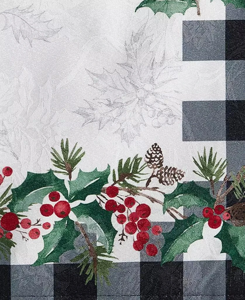 商品Elrene|Holly Farmhouse Charm Holiday Fabric Rectangle Tablecloth, 120"x 60",价格¥167,第3张图片详细描述