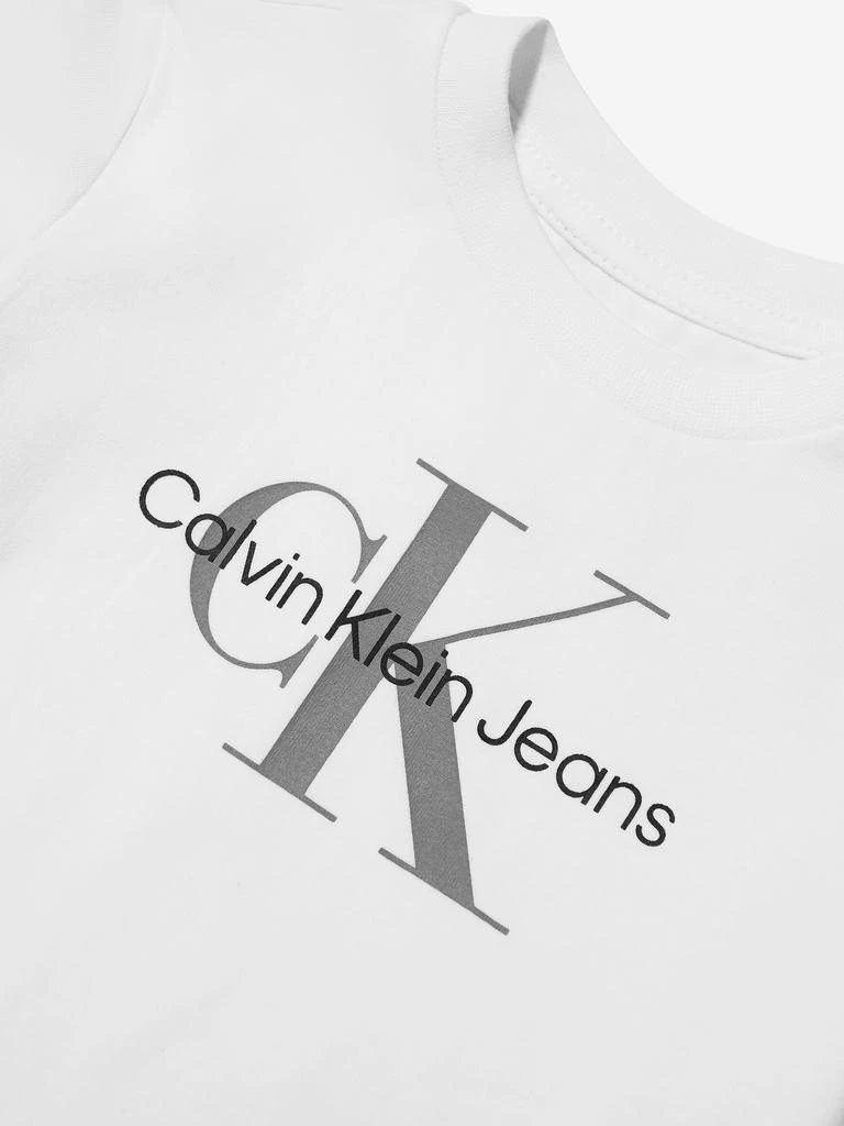 商品Calvin Klein|Calvin Klein Baby Monogram T-Shirt in White,价格¥261,第3张图片详细描述