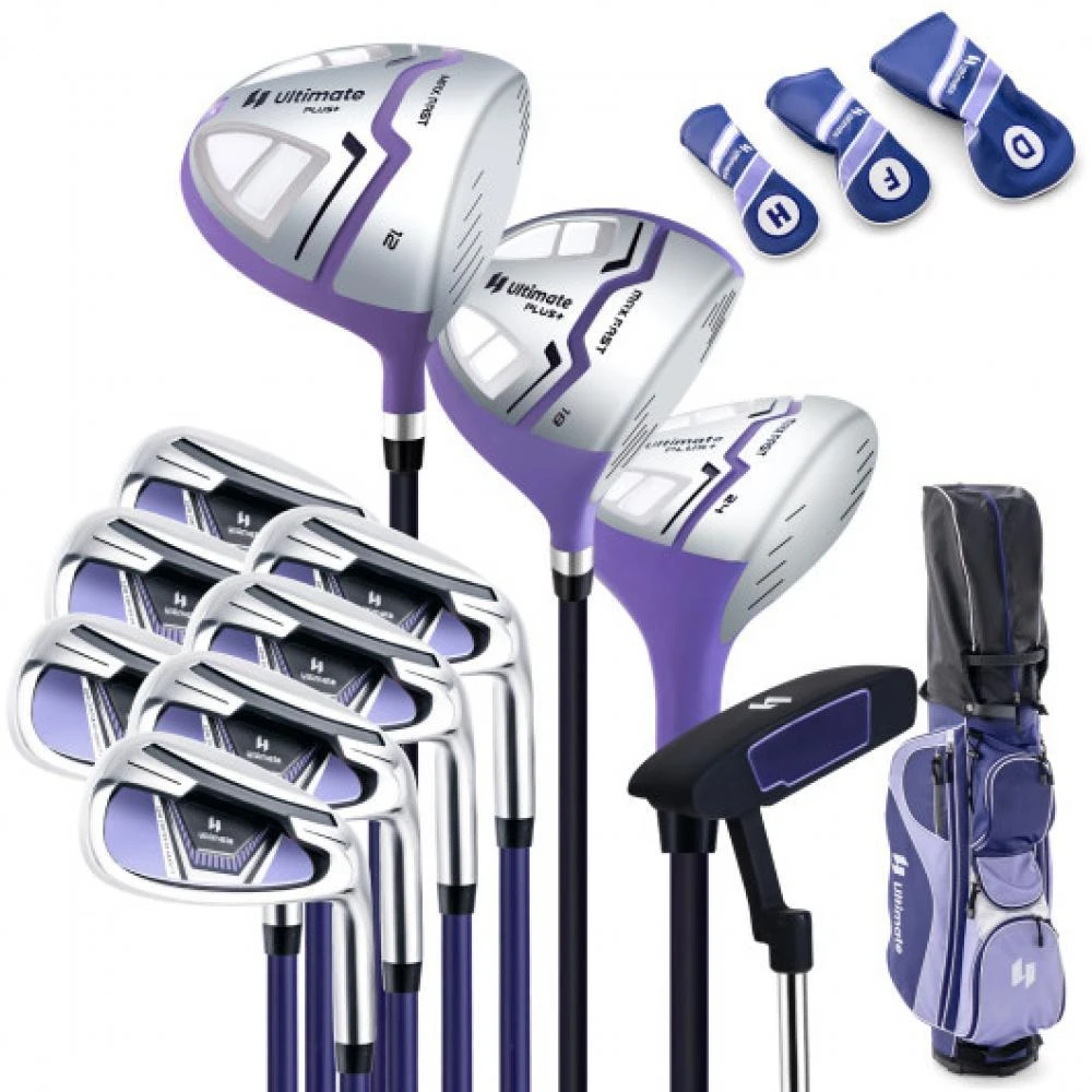 商品Hivvago|Women's Complete Golf Club Set Right Hand with Rain Hood-Purple,价格¥2993,第3张图片详细描述
