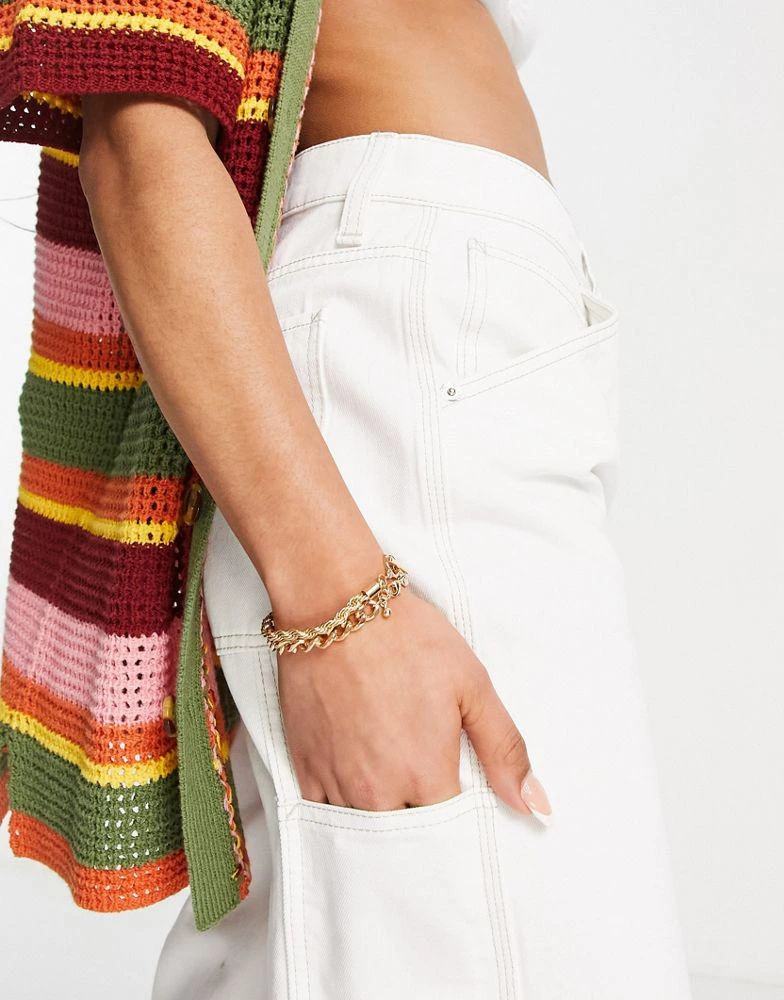 商品ASOS|ASOS DESIGN oversized skater jeans in off white with cargo styling,价格¥178,第2张图片详细描述