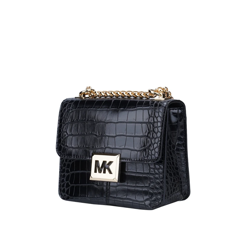 Michael Kors 奥莱款女士皮质单肩斜挎链条包 35F1G6SS1E-BLACK 商品