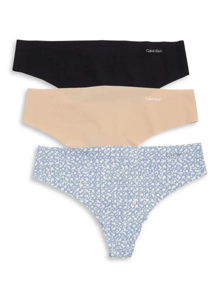 商品Calvin Klein|Invisibles 3 Pack Thong,价格¥96,第1张图片