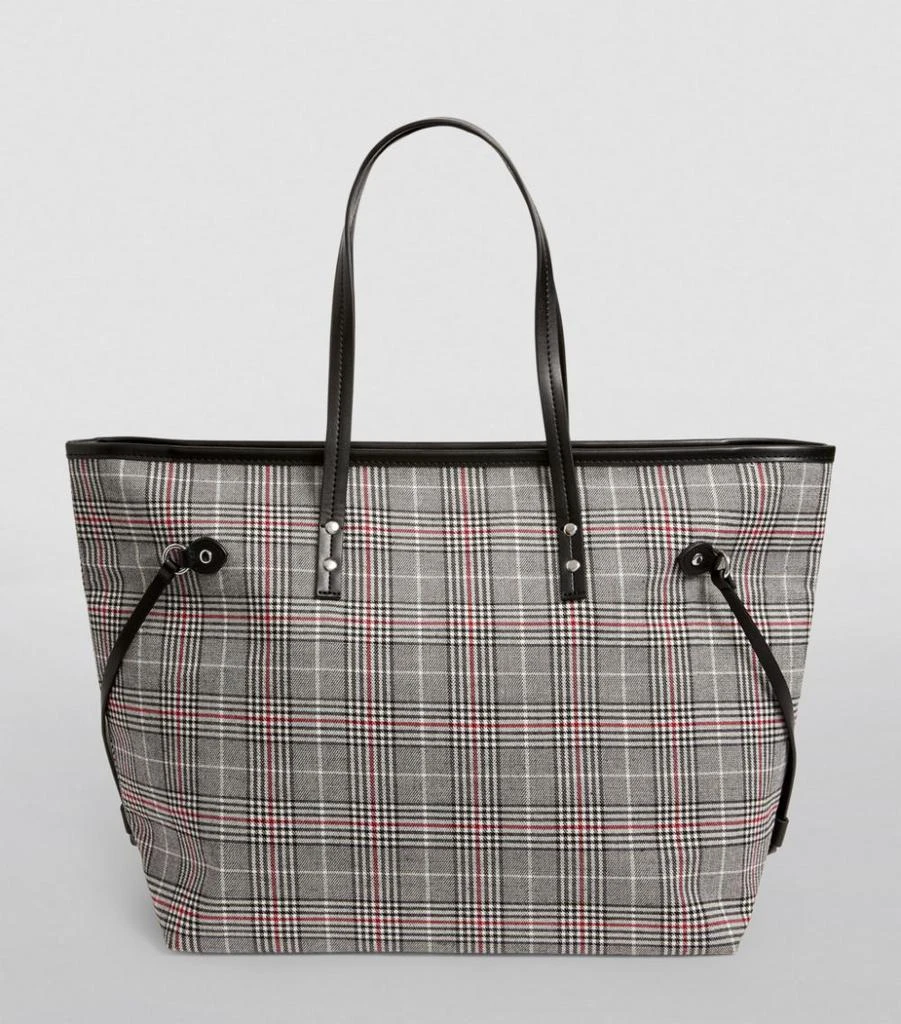商品Harrods|Southbank Grey Check Tote Bag,价格¥559,第3张图片详细描述