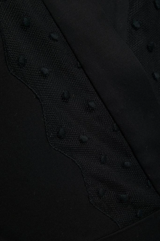 商品Sandro|Nala wrap-effect point d'esprit-paneled twill jumpsuit,价格¥1474,第2张图片详细描述