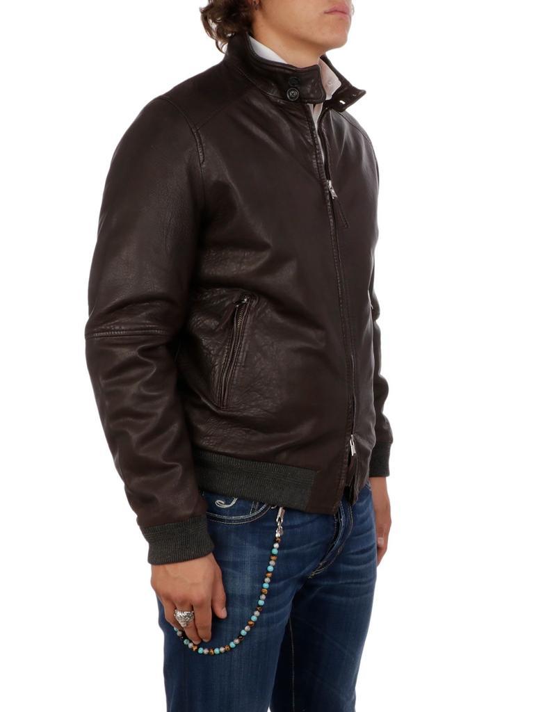 商品THE JACK LEATHERS|The Jack Leathers Men's  Brown Leather Outerwear Jacket,价格¥4176,第4张图片详细描述