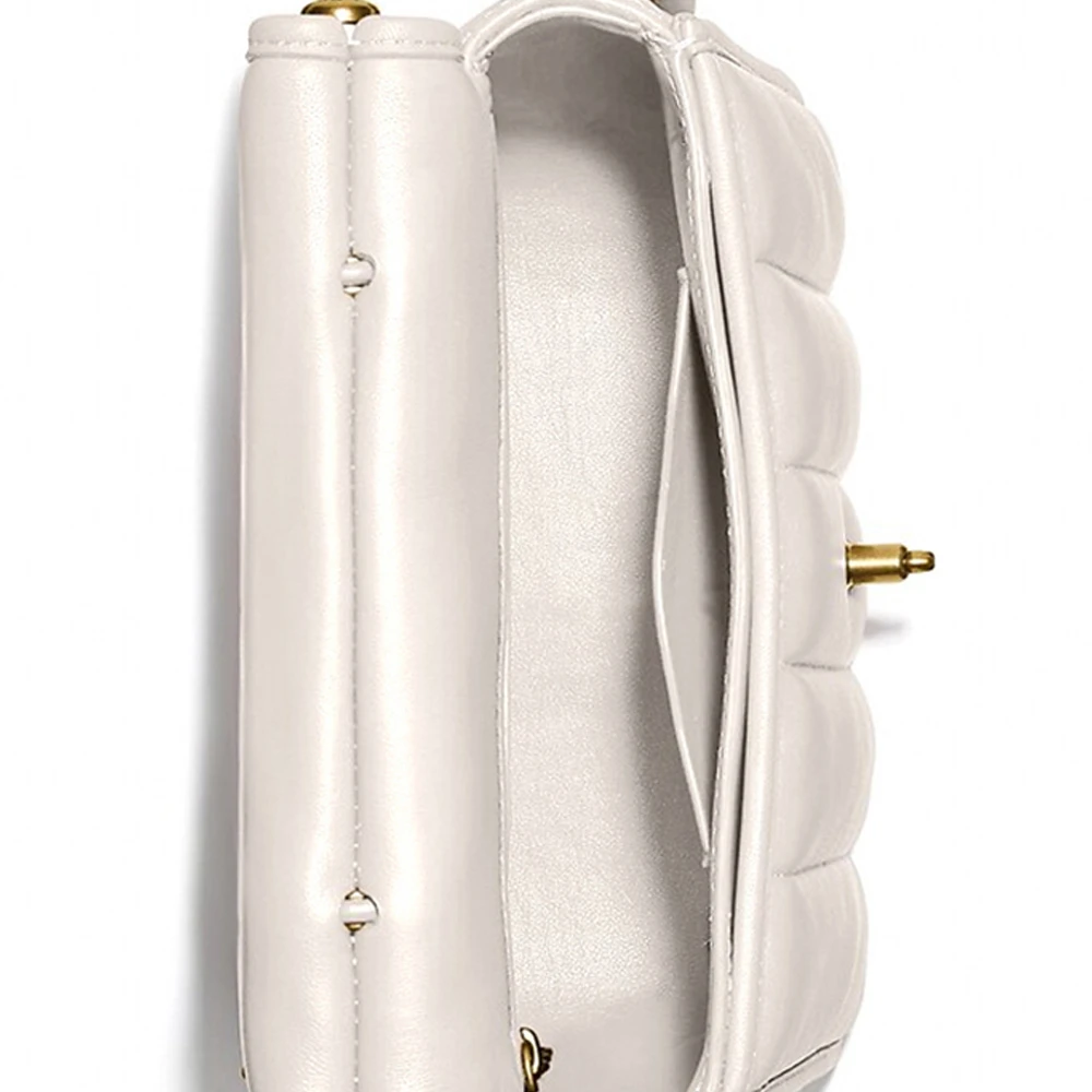 Coach(专柜) 蔻驰 WILLIS系列绗缝皮革白色手提女士单肩包 C3844B4HA 商品