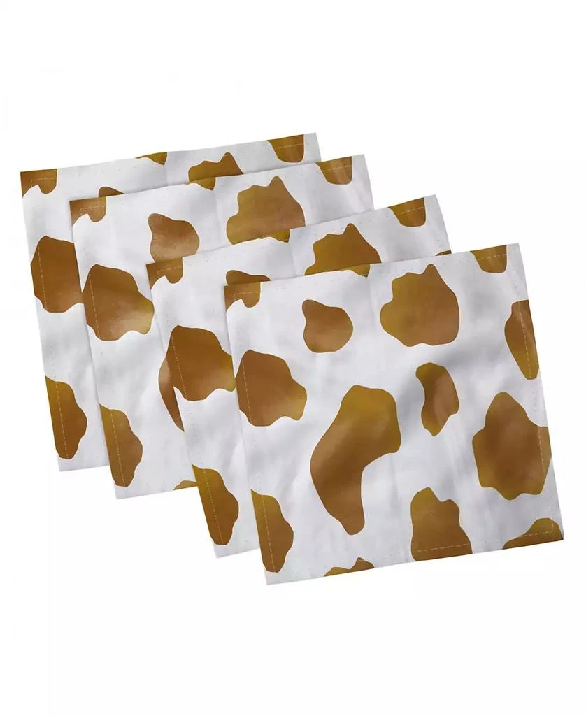 商品Ambesonne|Cow Print Set of 4 Napkins, 12" x 12",价格¥150,第1张图片