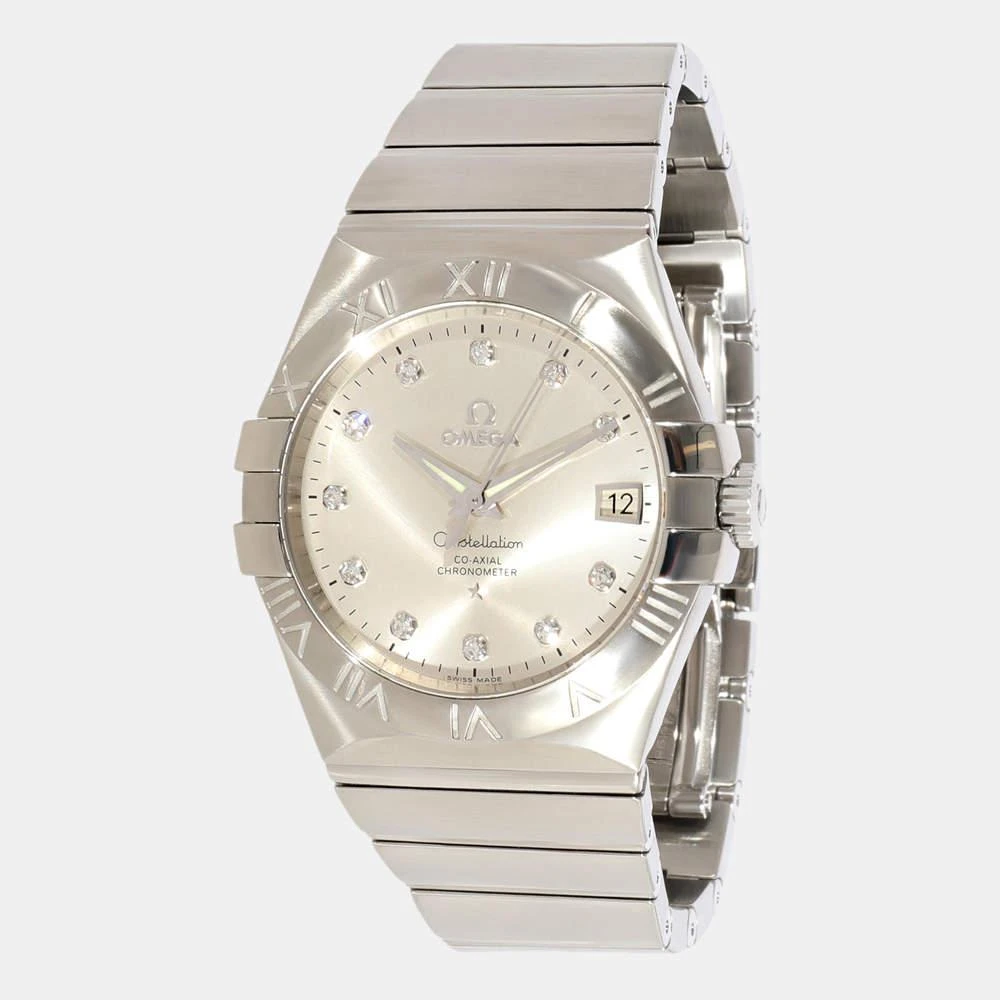 商品[二手商品] Omega|Omega Silver Diamonds Stainless Steel Constellation 123.10.38.21.52.001 Men's Wristwatch 38 mm,价格¥32743,第1张图片