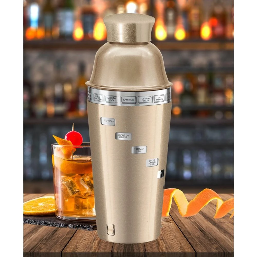 商品Oggi|Dial-a-Drink 15 Recipe 1 Litre Cocktail Shaker,价格¥441,第2张图片详细描述