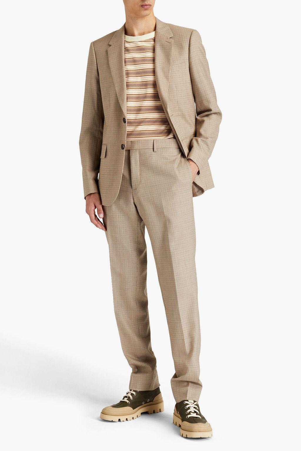商品Sandro|Gingham wool-canvas suit pants,价格¥826,第4张图片详细描述