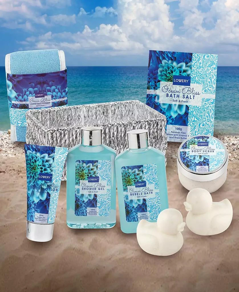 商品Lovery|Home Spa Ocean Bliss Body Care Gift Set, 9 Piece,价格¥313,第4张图片详细描述
