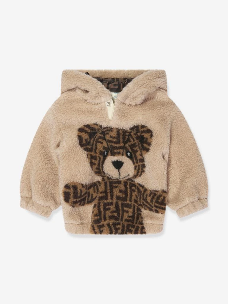 商品Fendi|Fendi Baby Wool Bear Hoodie in Beige,价格¥4239,第1张图片