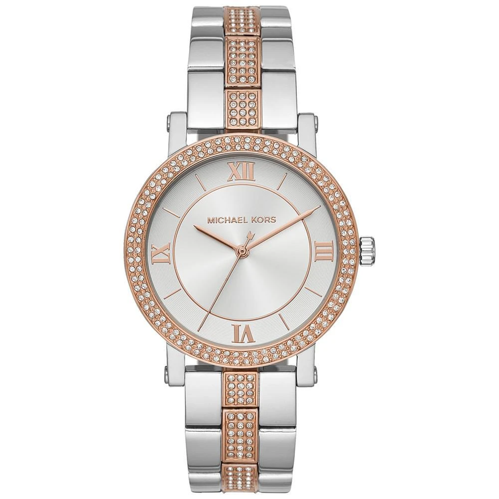 商品Michael Kors|Women's Norie Two-Tone Stainless Steel Bracelet Watch 38mm,价格¥1336,第1张图片