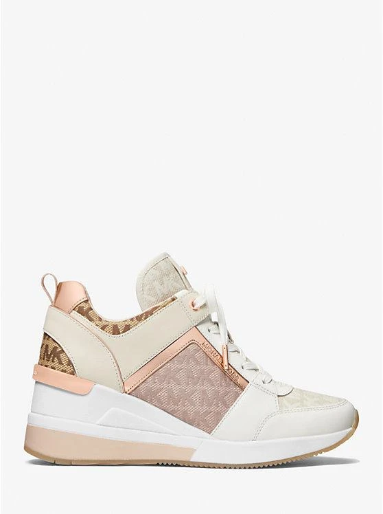 商品Michael Kors|Georgie Color-Block Leather and Logo Jacquard Trainer,价格¥283,第2张图片详细描述