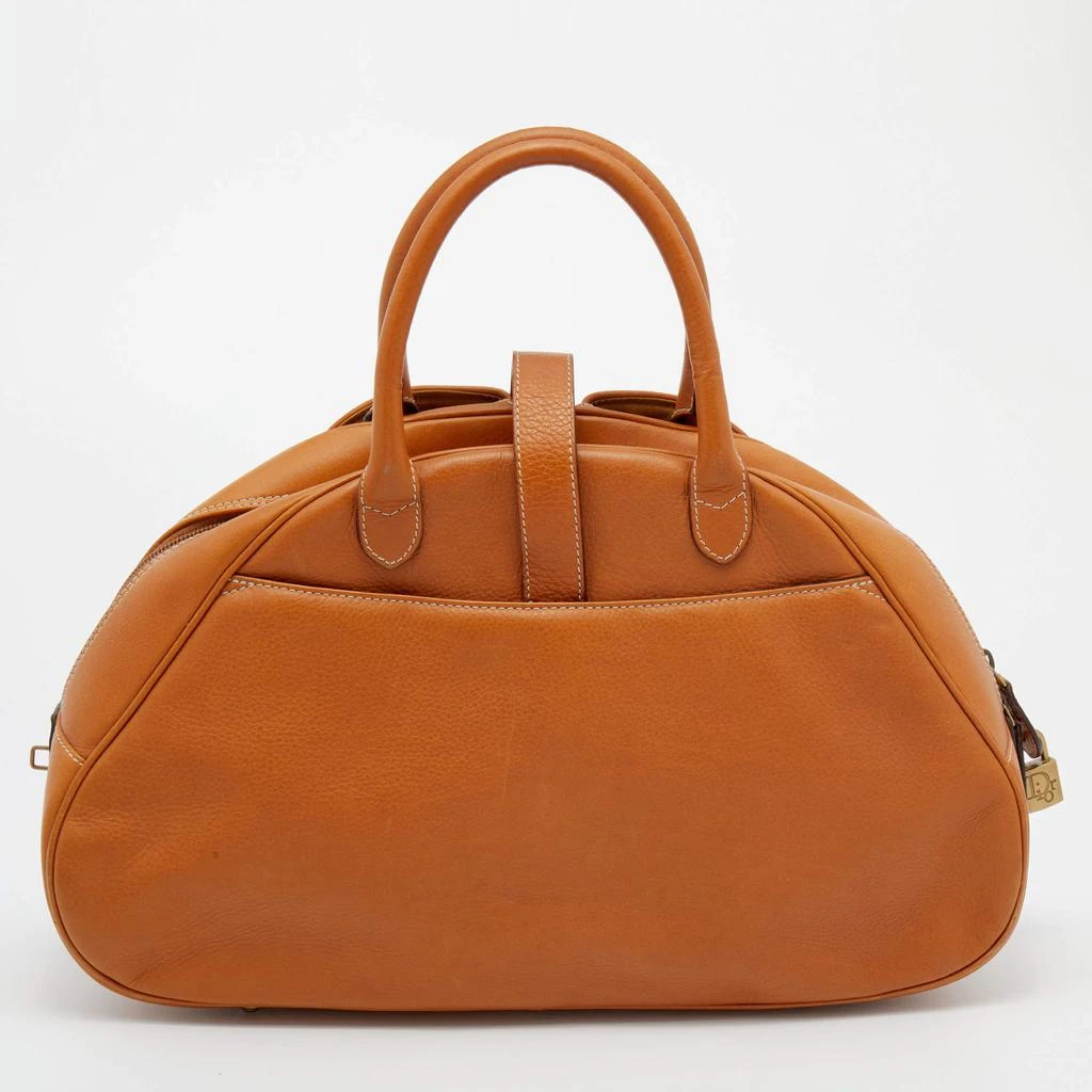 商品[二手商品] Dior|Dior Brown Leather Double Saddle Bowler Bag,价格¥5184,第4张图片详细描述
