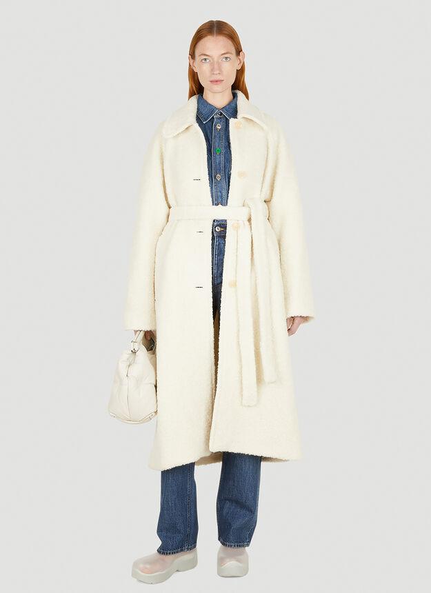 Belted Coat in Cream商品第2张图片规格展示