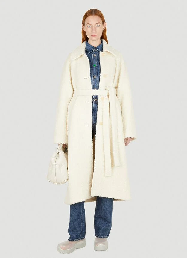 商品Acne Studios|Belted Coat in Cream,价格¥10757,第2张图片详细描述